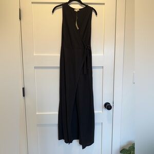 See You Monday Black V-Neck Dress